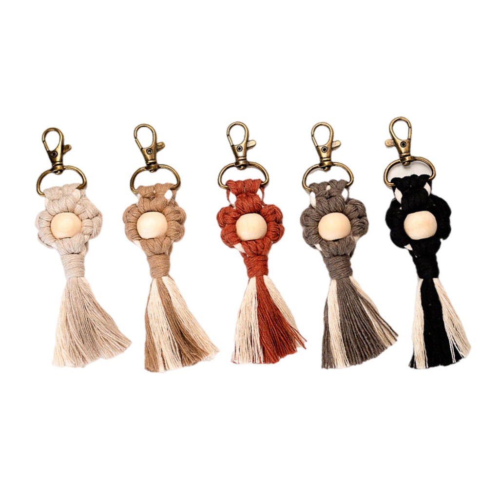 Macrame Keychain with Wooden Accents | High & Bury
