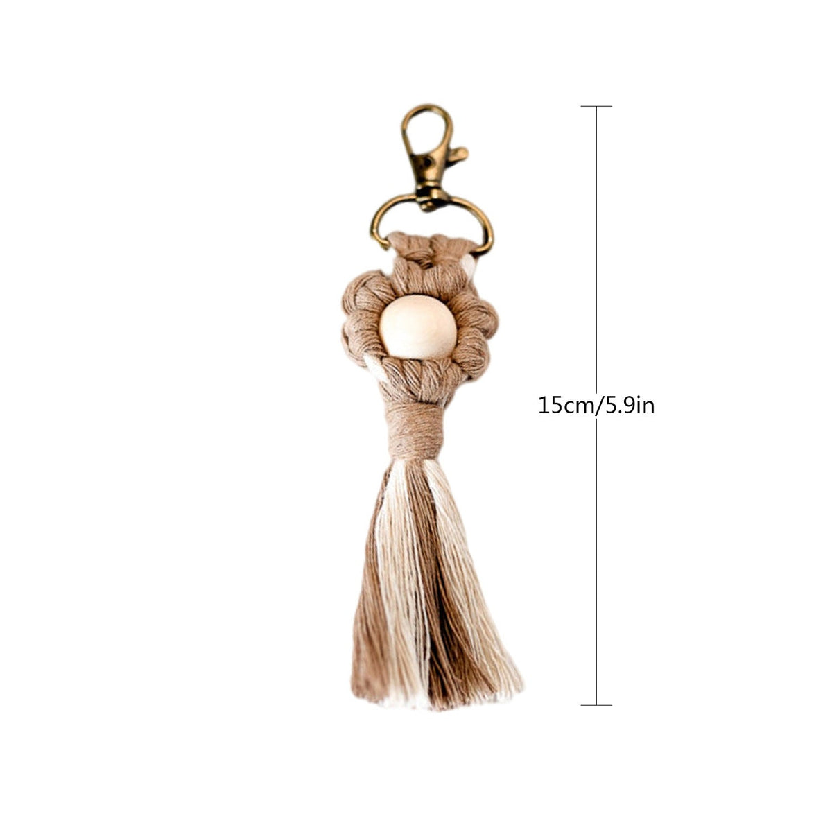 Macrame Keychain with Wooden Accents | High & Bury