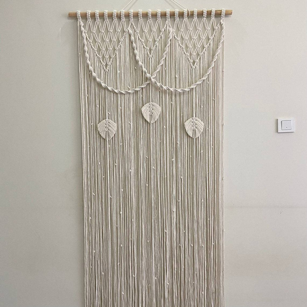 Macrame Leaf Motif Wall Hanging | High & Bury
