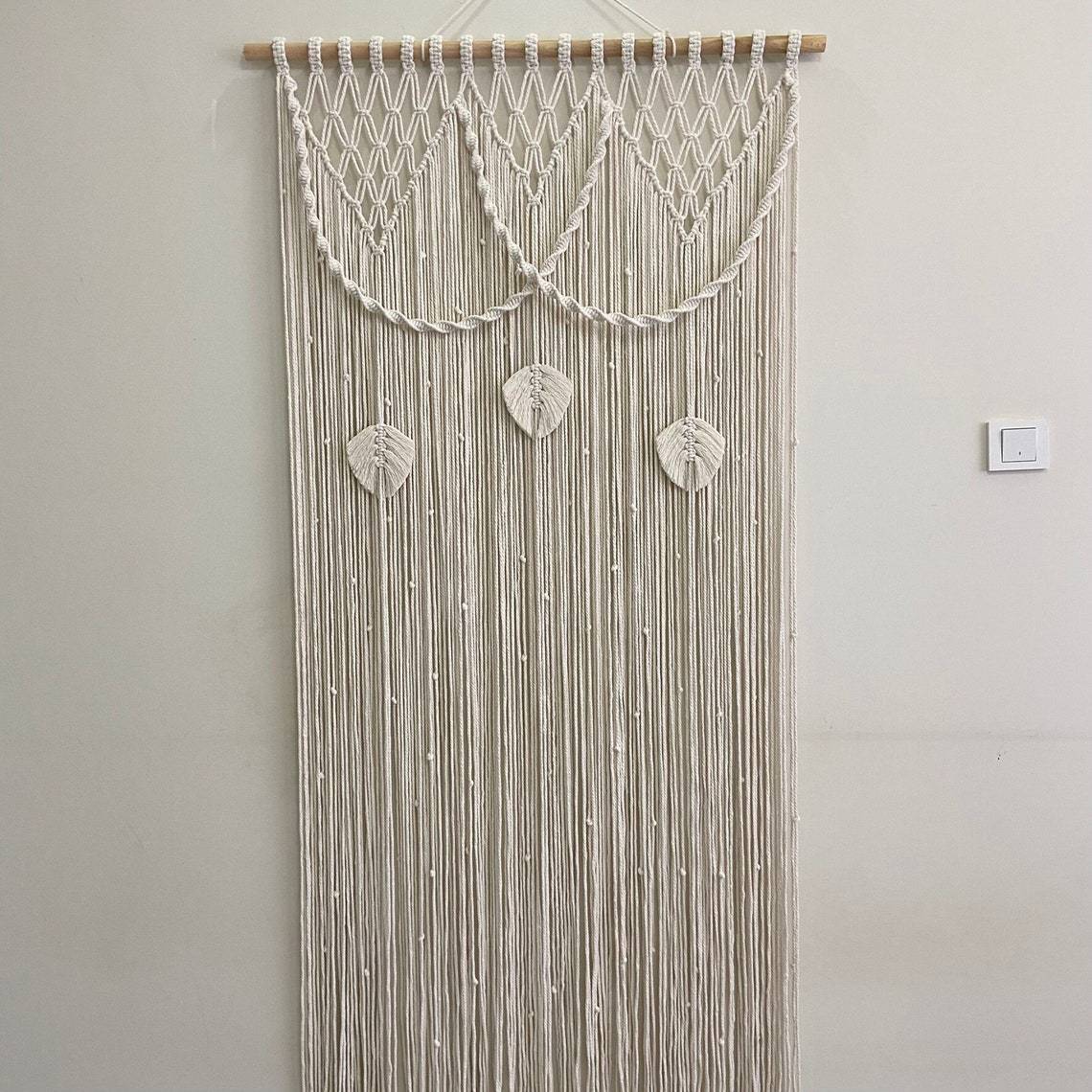 Macrame Leaf Motif Wall Hanging | High & Bury