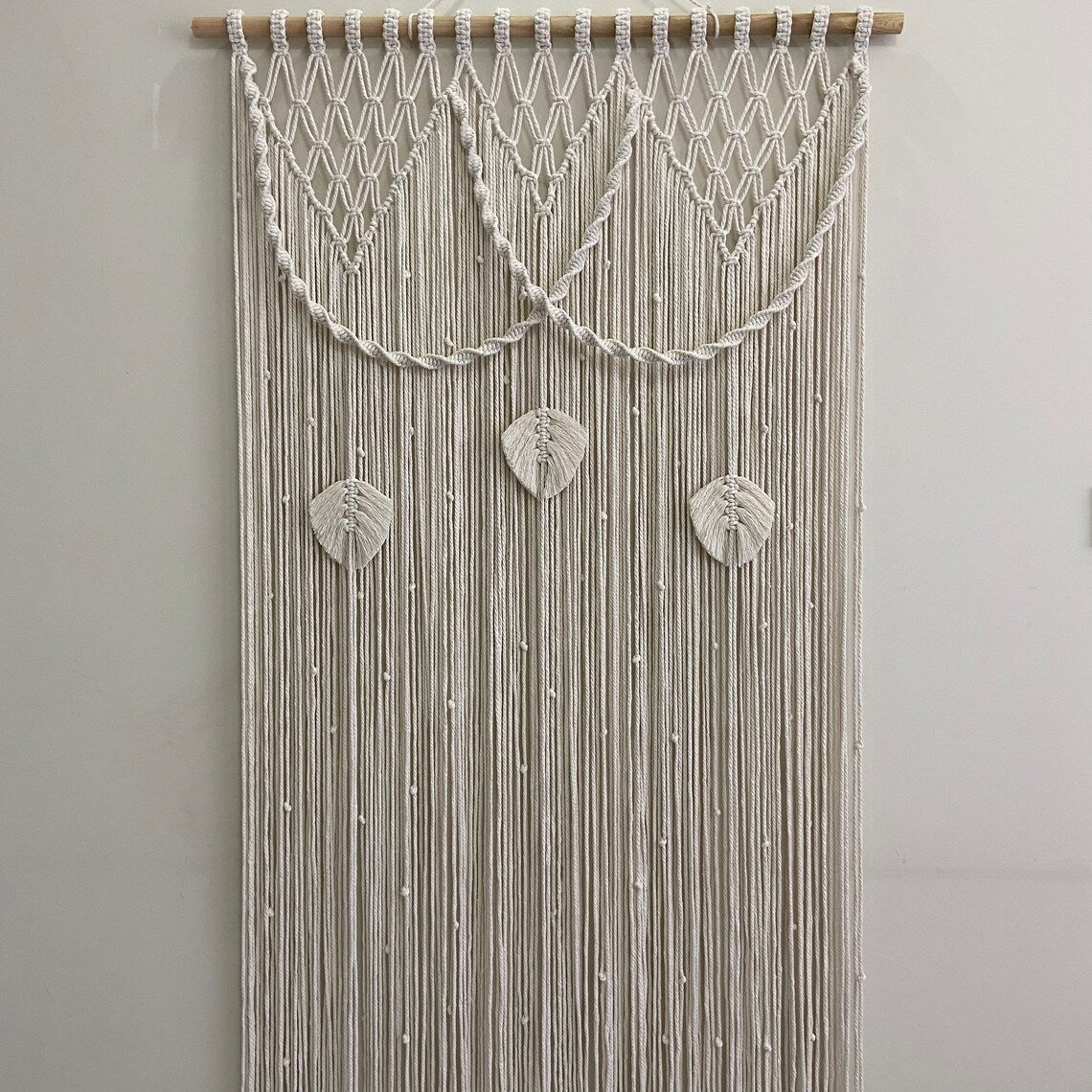 Macrame Leaf Motif Wall Hanging | High & Bury