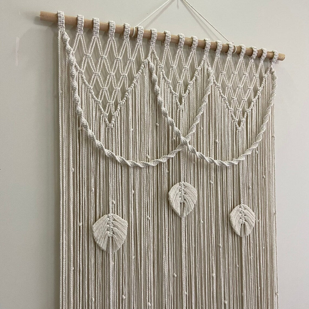 Macrame Leaf Motif Wall Hanging | High & Bury