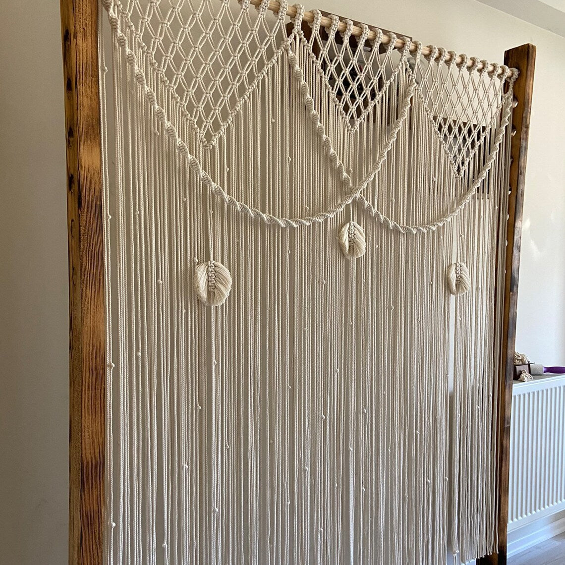 Macrame Leaf Motif Wall Hanging | High & Bury