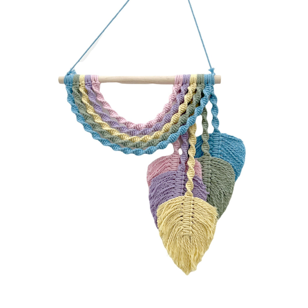 Macrame Leaf Wall Art Decor Red | High & Bury