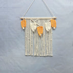 Macrame Leaf Wall Hanging Off White Multicolor | High & Bury