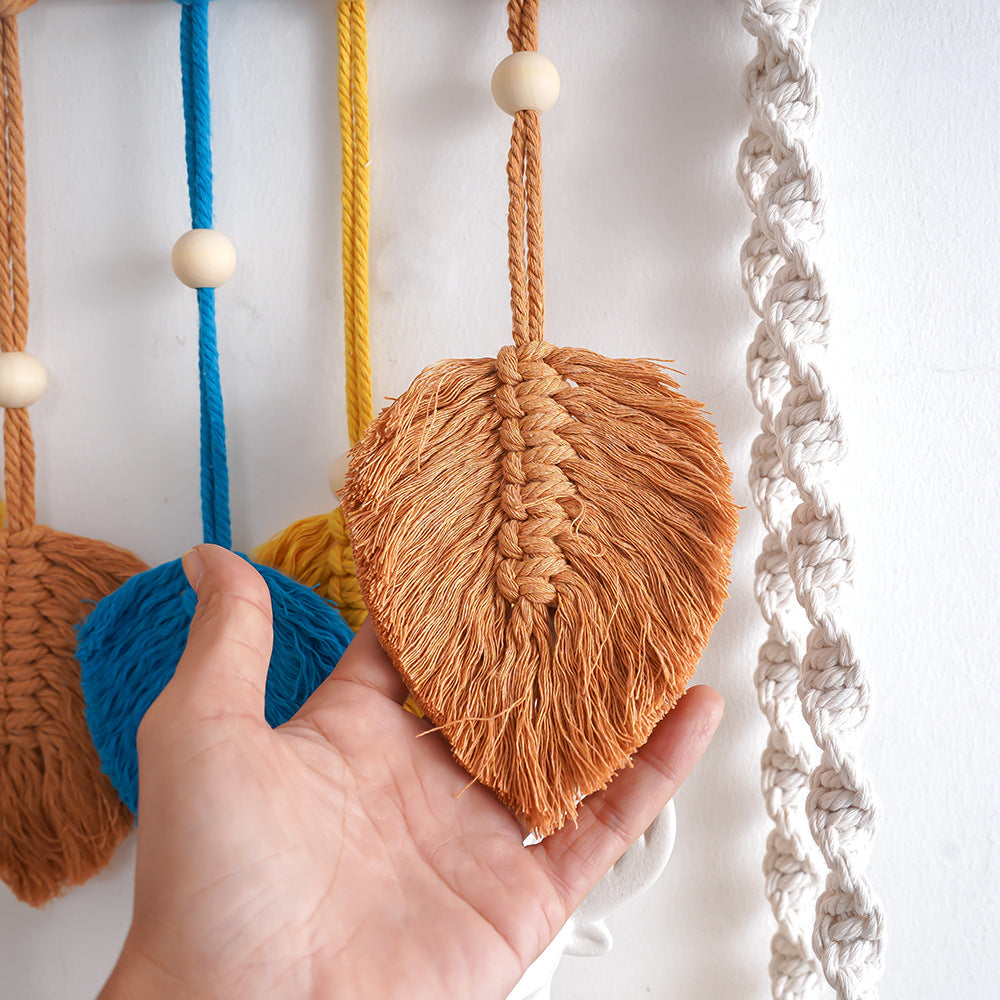 Macrame Leaf Wall Hanging Shelf | High & Bury