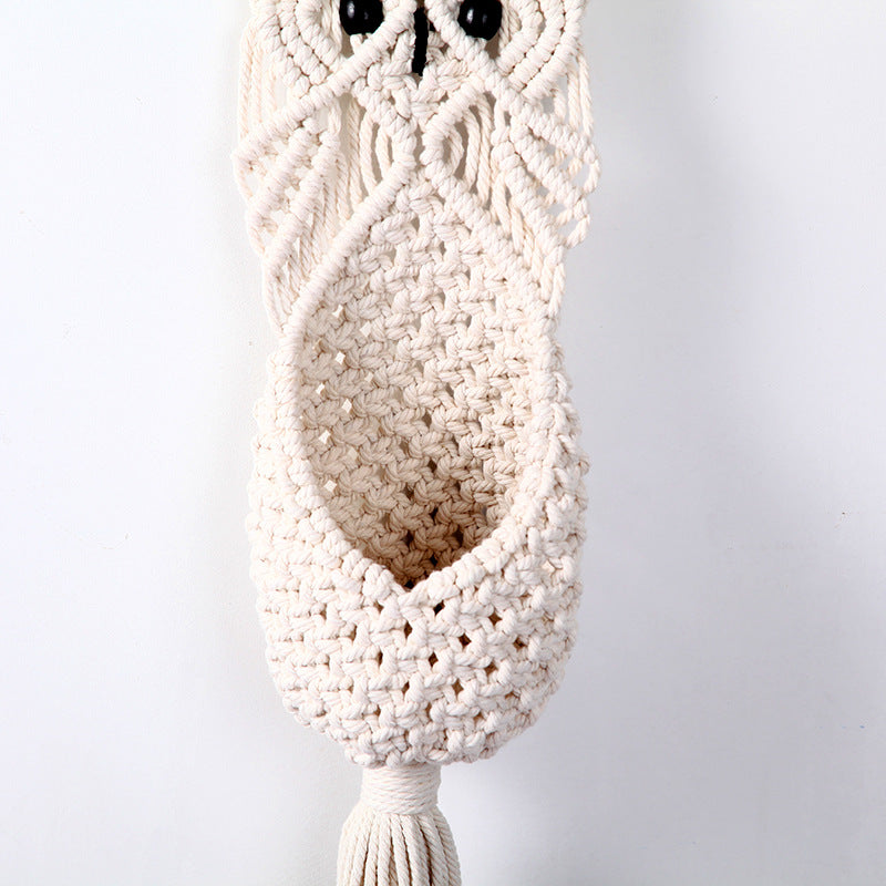 Macrame Owl Hanging Planter | High & Bury