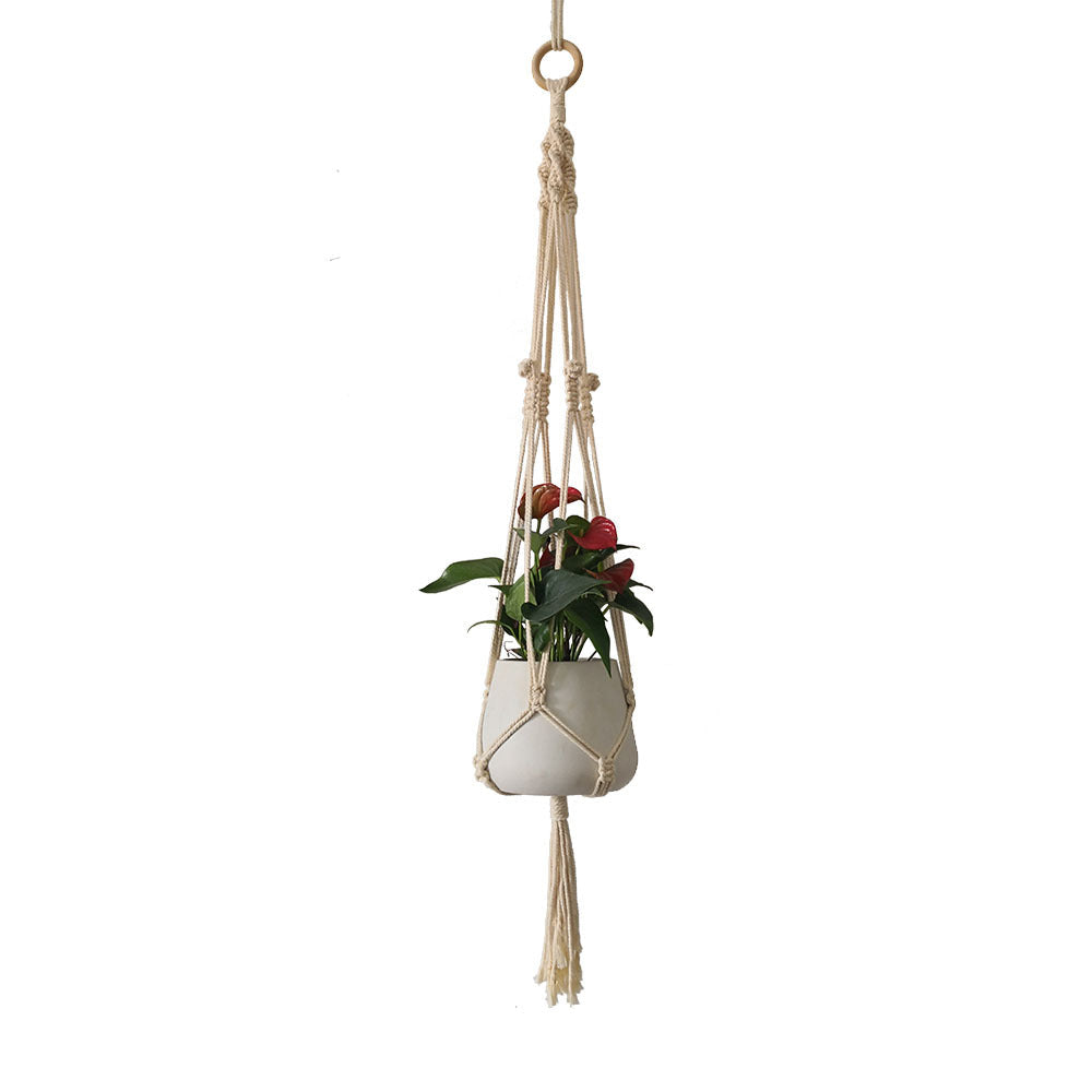 Macrame Plant Hanger Blue | High & Bury