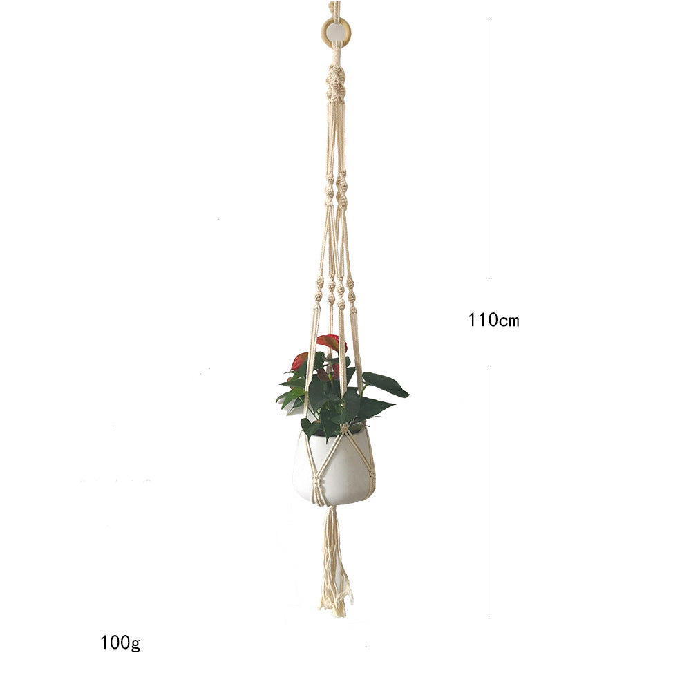 Macrame Plant Hanger Blue | High & Bury