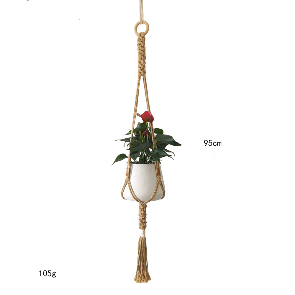 Macrame Plant Hanger Blue | High & Bury