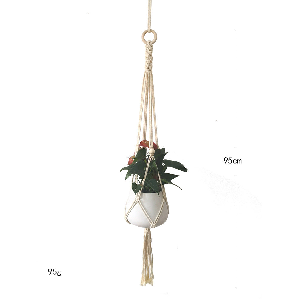 Macrame Plant Hanger Blue | High & Bury