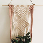 Macrame Plant Hanger Khaki Black | High & Bury
