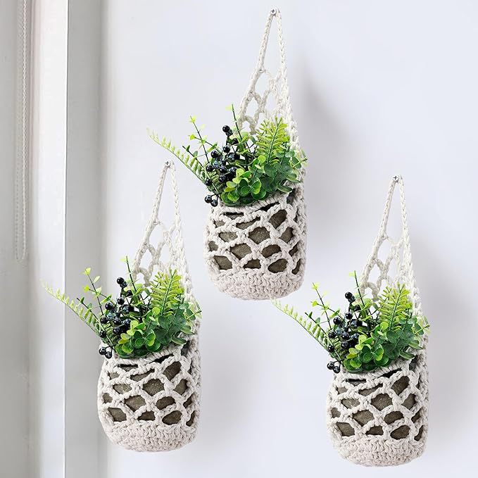 Macrame Plant Hanger White | High & Bury
