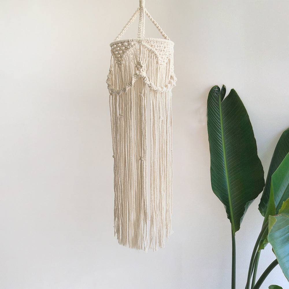 Macrame Plant Hanger with Decorative Fringes | High & Bury