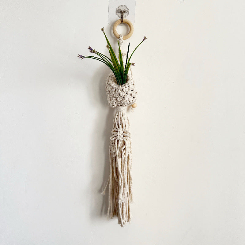 Macrame Plant Hanger with Decorative Tassels | High & Bury