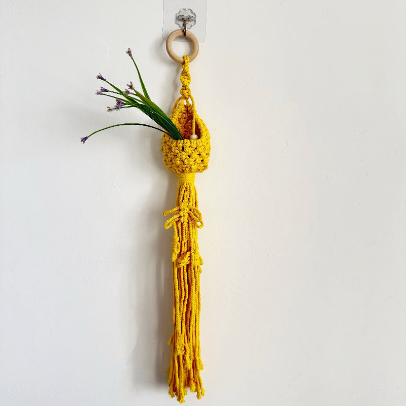 Macrame Plant Hanger with Decorative Tassels | High & Bury