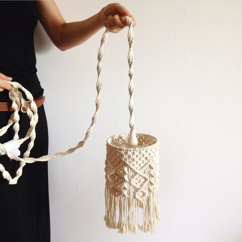 Macrame Plant Hanger with Fringed Design | High & Bury