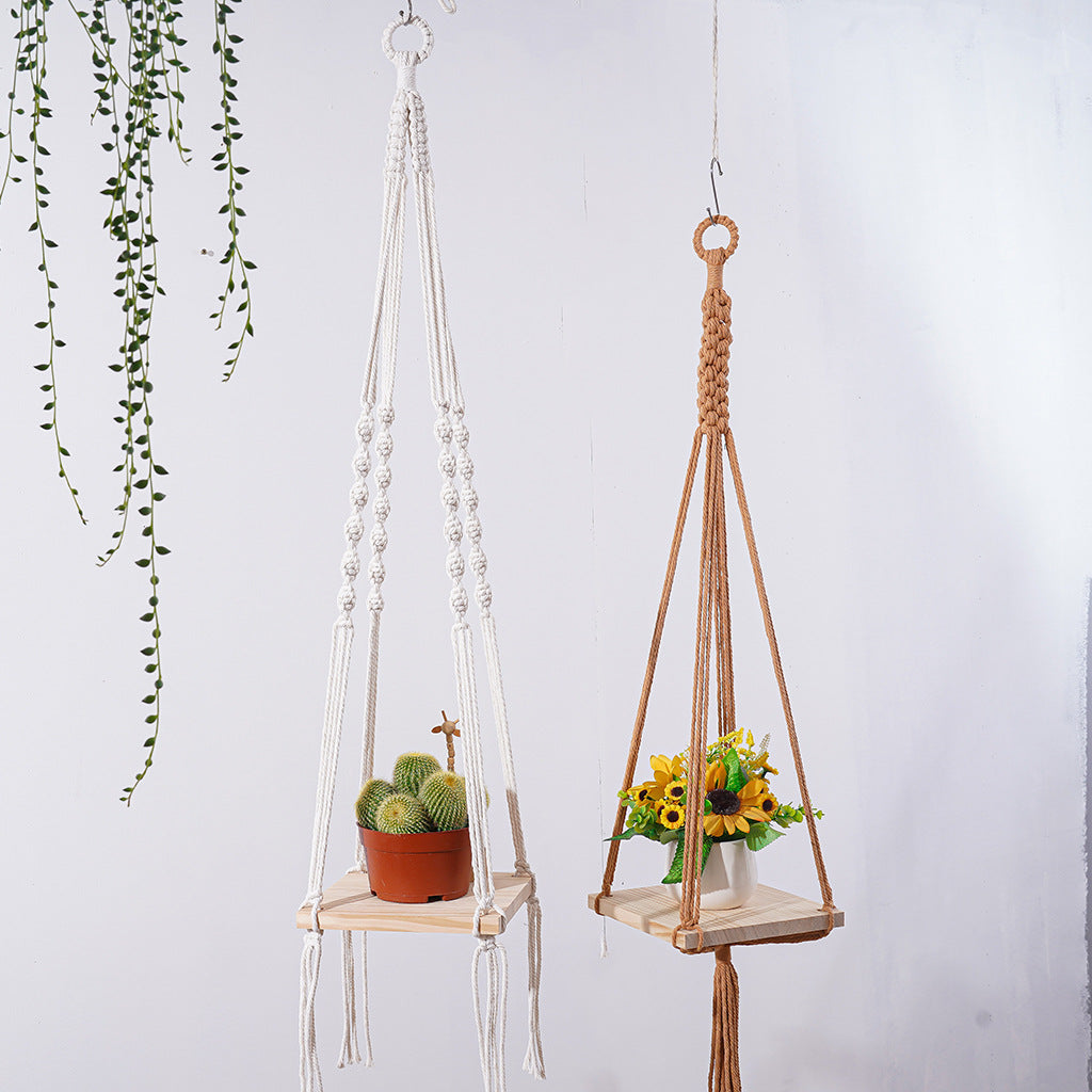 Macrame Plant Hanging Shelf | High & Bury