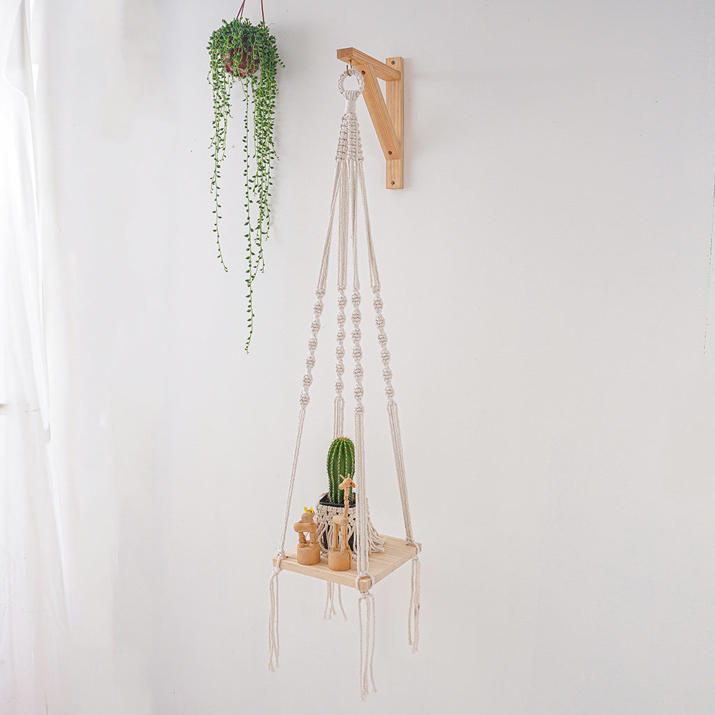Macrame Plant Hanging Shelf | High & Bury