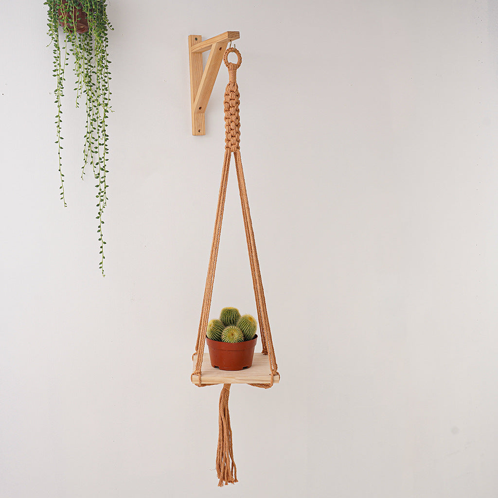Macrame Plant Hanging Shelf | High & Bury