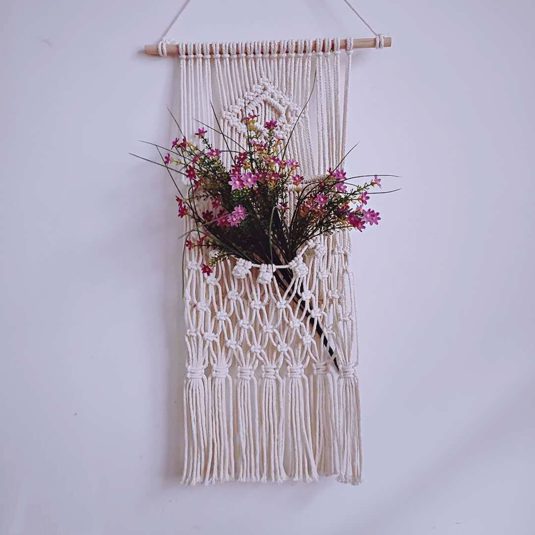 Macrame Plant Holder Flower Basket | High & Bury