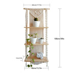 Macrame Plant Shelf with Decorative Hanging Design | High & Bury