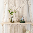 Macrame Shelf Board with Heart Design | High & Bury