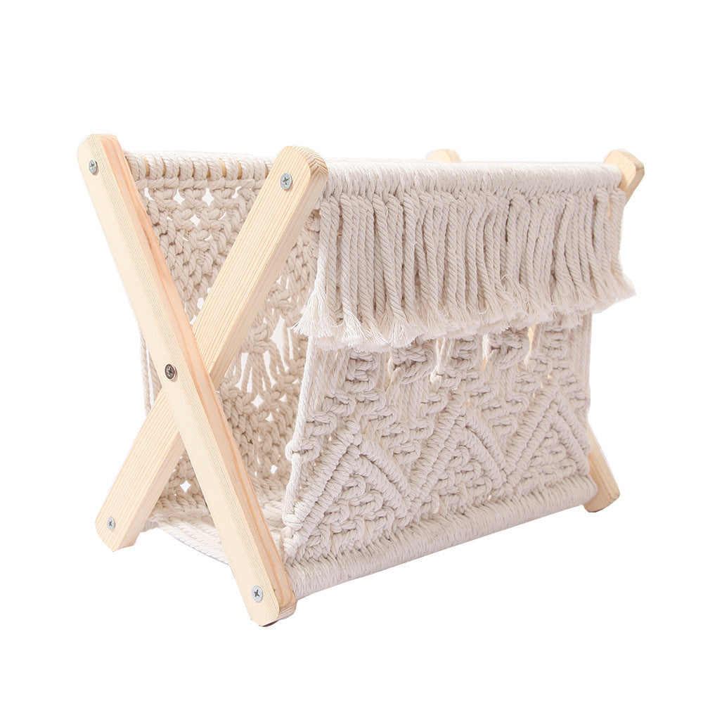 Macrame Storage Basket Model X6Nj | High & Bury