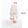 Macrame Table Lamp with Natural Wooden Base | High & Bury