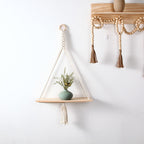 Macrame Triangle Floating Shelf | High & Bury