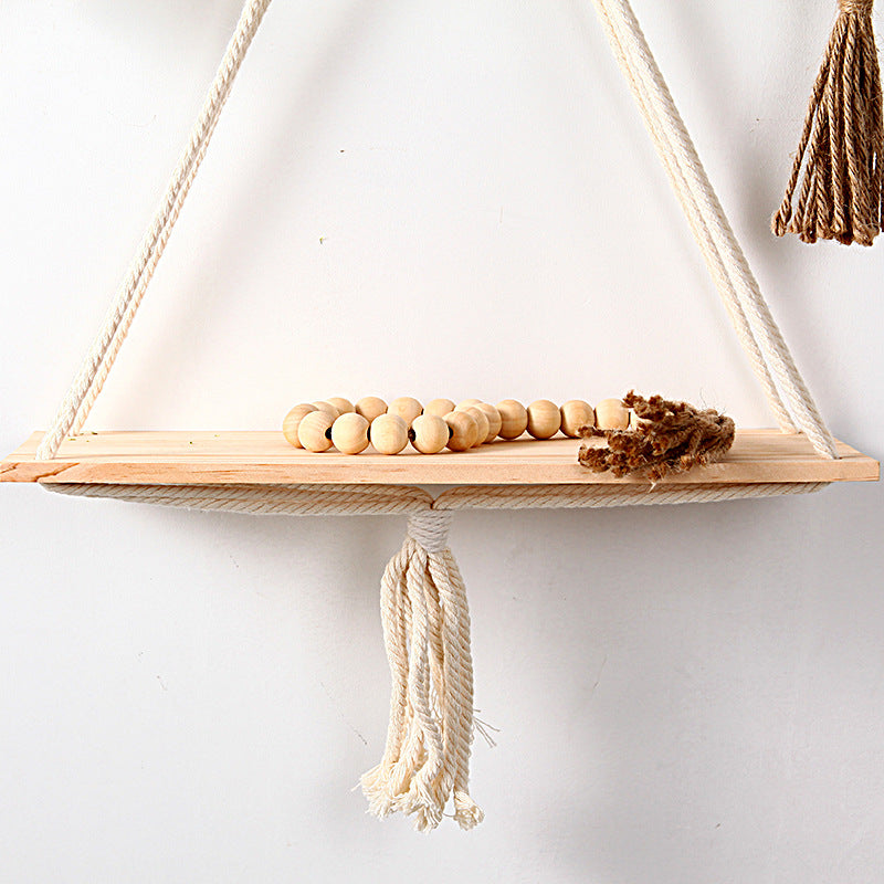 Macrame Triangle Floating Shelf | High & Bury