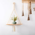 Macrame Triangle Floating Shelf | High & Bury