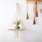 Macrame Triangle Floating Shelf | High & Bury