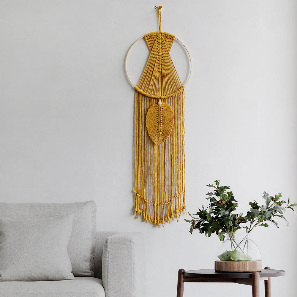 Macrame Wall Art Blue Yellow | High & Bury