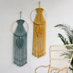 Macrame Wall Art Blue Yellow | High & Bury