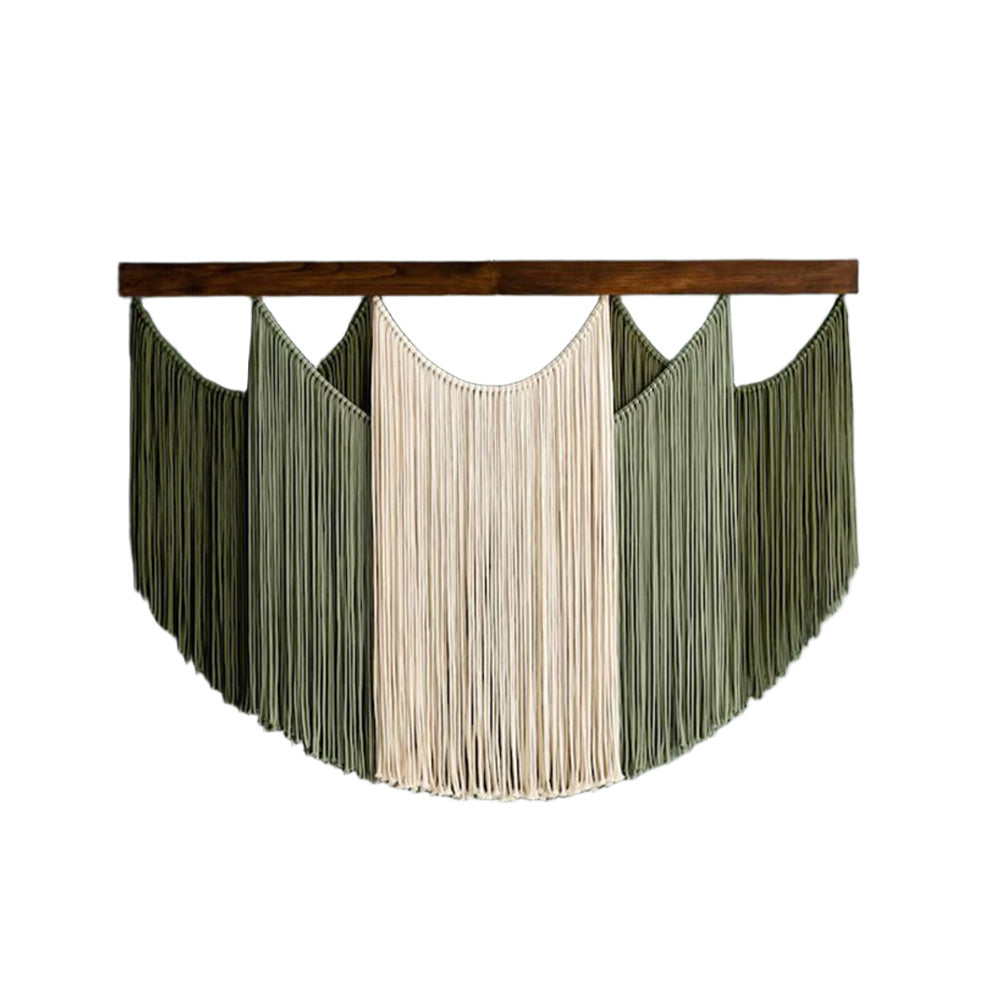 Macrame Wall Art Sky Blue Light Gray | High & Bury