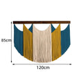 Macrame Wall Art Sky Blue Light Gray | High & Bury