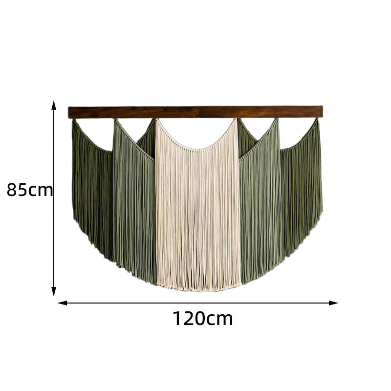 Macrame Wall Art Sky Blue Light Gray | High & Bury