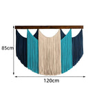 Macrame Wall Art Sky Blue Light Gray | High & Bury