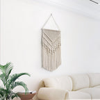 Macrame Wall Art Z040 Size Beige Cinnabar Red | High & Bury