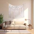 Macrame Wall Decor Cream | High & Bury