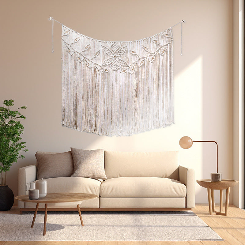 Macrame Wall Decor Cream | High & Bury