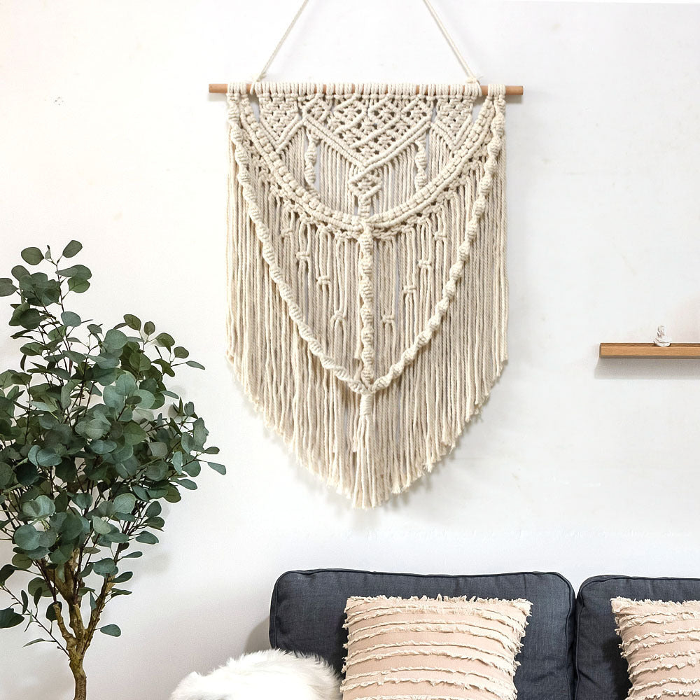 Macrame Wall Decor with Artistic Details | High & Bury