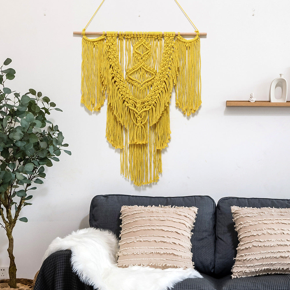 Macrame Wall Decor with Artistic Details | High & Bury