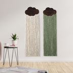 Macrame Wall Decor with Cloud Motif | High & Bury