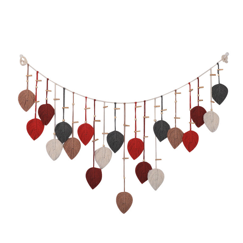 Macrame Wall Decor with Leaf Design | High & Bury