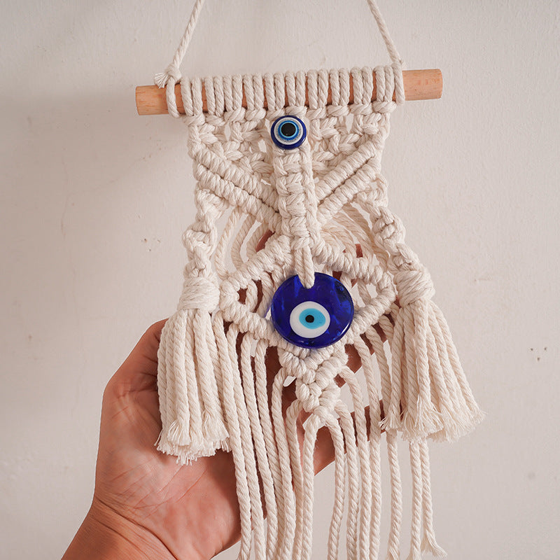 Macrame Wall Decor with Protective Evil Eye | High & Bury