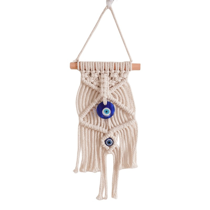 Macrame Wall Decor with Protective Evil Eye | High & Bury