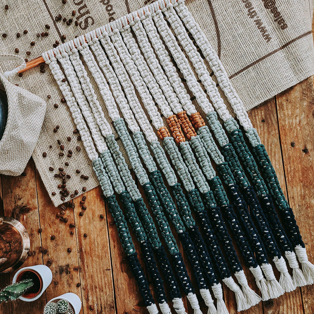 Macrame Wall Decor with Stylish Geometric Pattern | High & Bury
