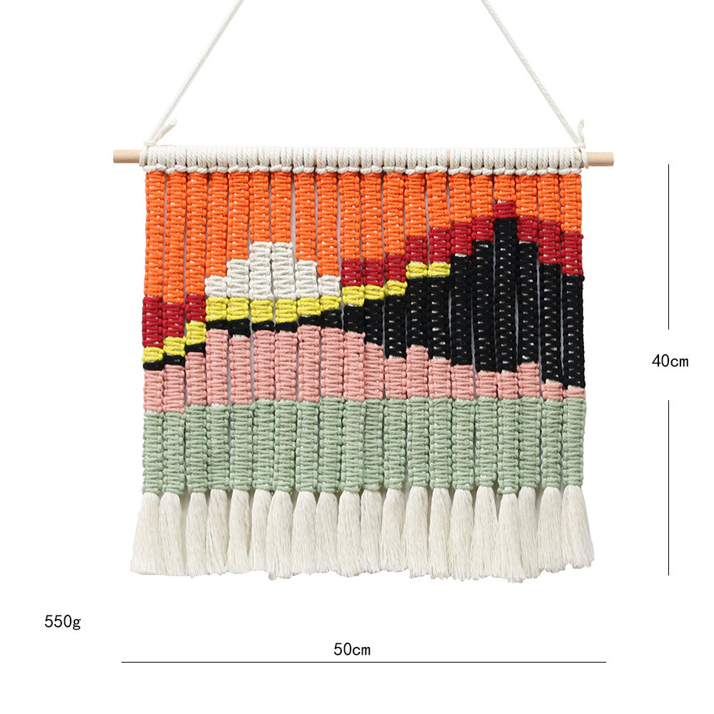 Macrame Wall Decor with Stylish Geometric Pattern | High & Bury